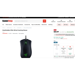 $20.97 Razer DeathAdder Elite炼狱蝰蛇精英版