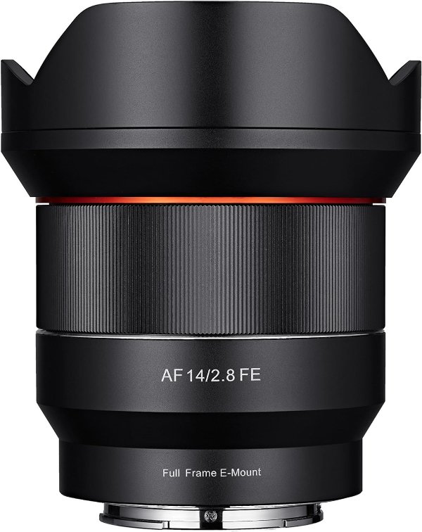 SYIO14AF-E 14mm F2.8 Full Frame Auto Focus Lens for Sony E-Mount, Black