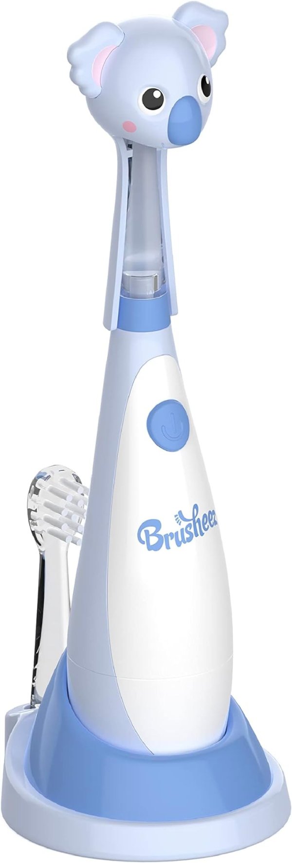 Little Toddlers Sonic Toothbrush - Safe & Gentle Toothbrush for Ages 1-3 with Built-in, Light-Up 2-Minute Timer, Extra Brush Head, & Storage Base for First-Time Brushers (Kiwi The Koala)