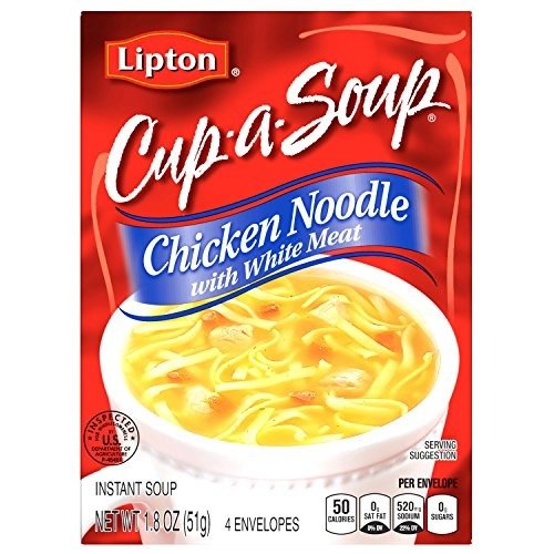 Cup-A-Soup Instant Soup Mix, Chicken Noodle with White Meat 1.8 oz,pack of 12
