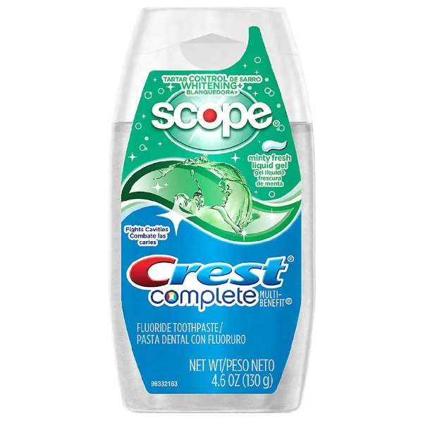 Complete Multi-Benefit Whitening Liquid Gel Toothpaste Minty Fresh