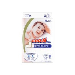 GOO.N PLUS Baby Tape Diaper For Baby's Sensitive Skin, S Size, 4-8kg, 50pcs