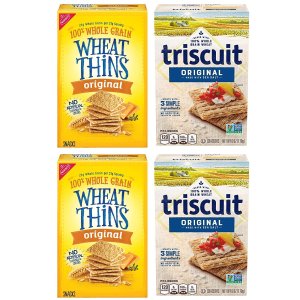 Wheat Thins Original and Triscuit Original Crackers Variety Pack, 4 Boxes