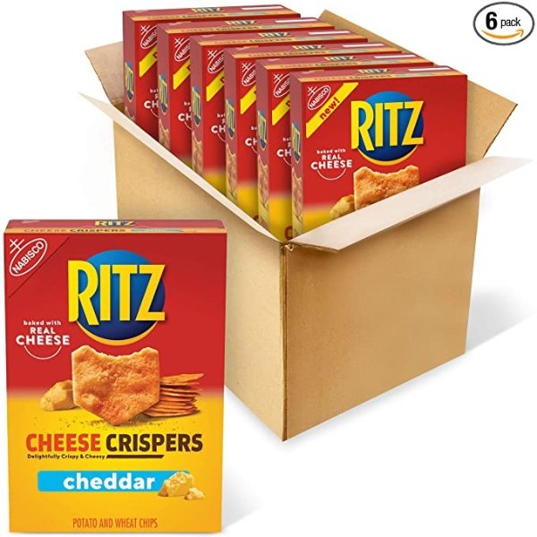 Crispers Cheddar Chips, Cheese, 7 Ounce ( 6 Pack)