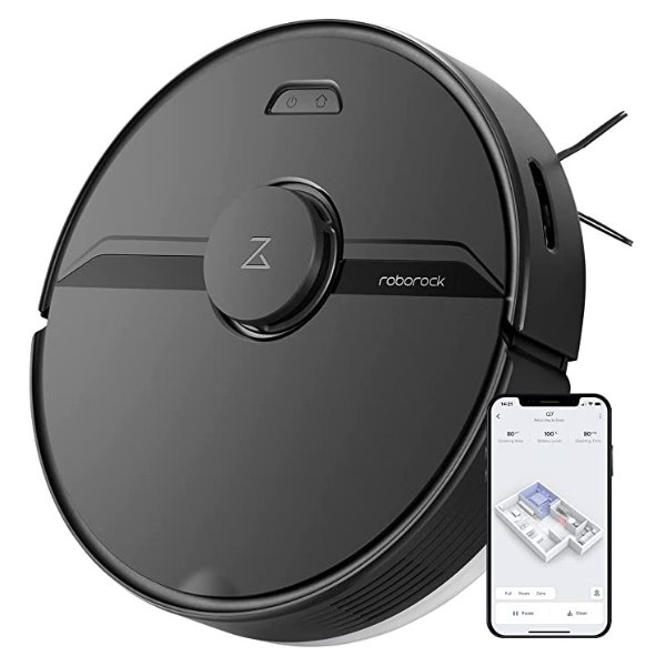 Q7 Robot Vacuum and Mop, LiDAR Navigation, 2700Pa Suction, Multi-Level Mapping, 180mins Run-Time, Works with Alexa, Perfect for Hard Floors, Carpets, and Pet Hair (Black)