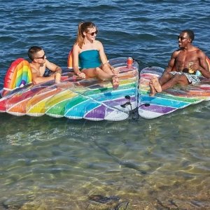 Ozark Trail Inflatable Unisex 3-Piece Rainbow Multi-Color Lake Float