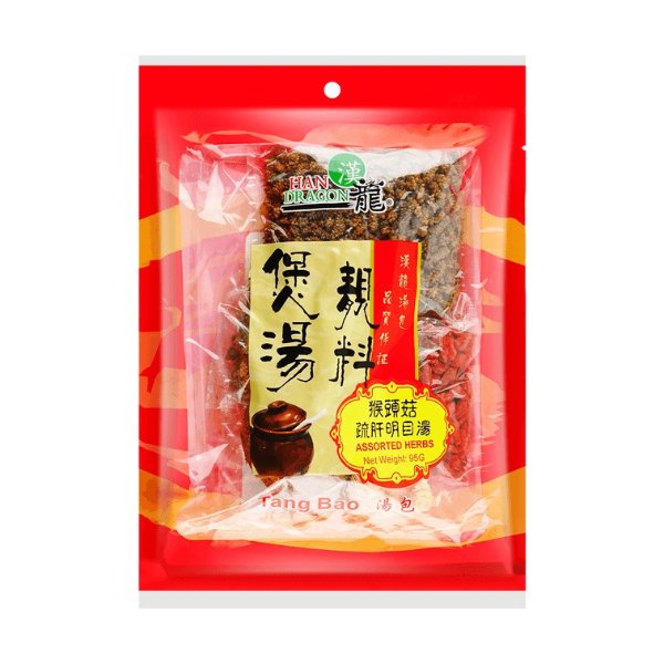 HANLONG Monkey Head Mushroom Liver Clearing Soup Dried Assorted Herbs, 3.35 oz
