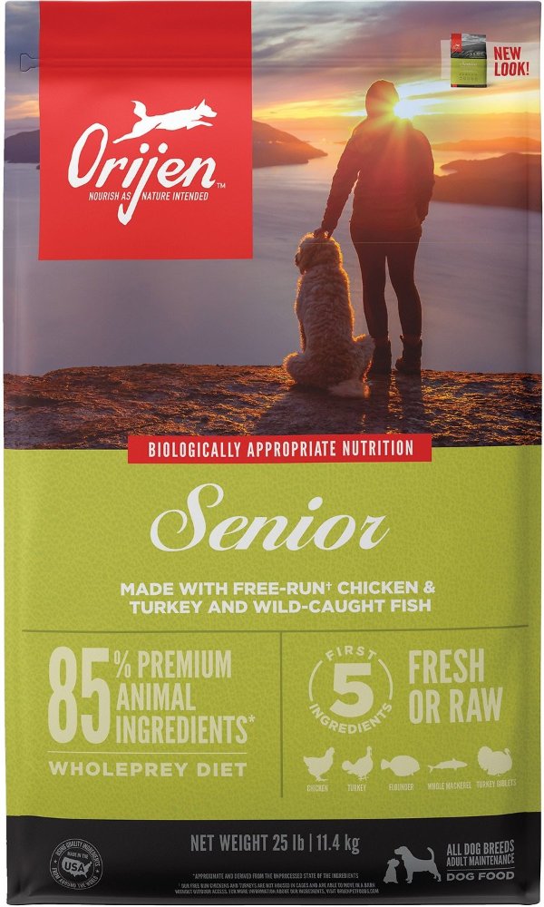 Senior Grain-Free Dry Dog Food, 25-lb bag - Chewy.com