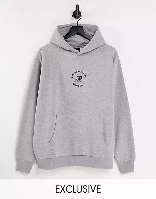 life in balance hoodie in grey
