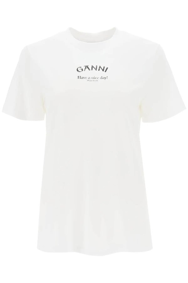 Lettering print t-shirt Ganni