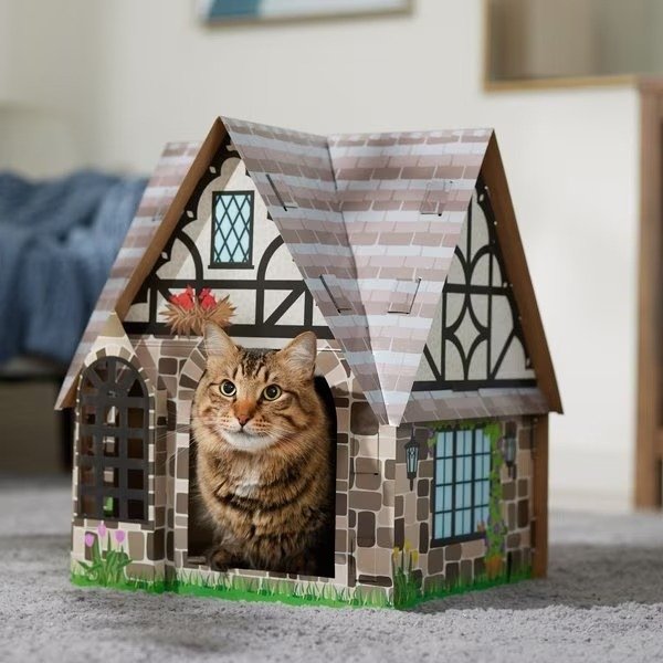 FRISCO Tudor House Cardboard Cat House - Chewy.com