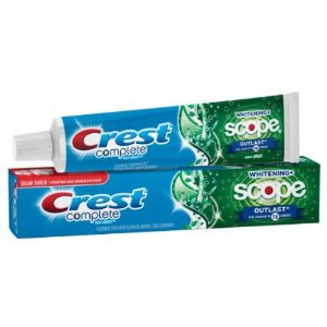 Crest Complete Multi-Benefit Whitening with Scope Outlast Long Lasting Mint Flavor Toothpaste, 5.8 oz.