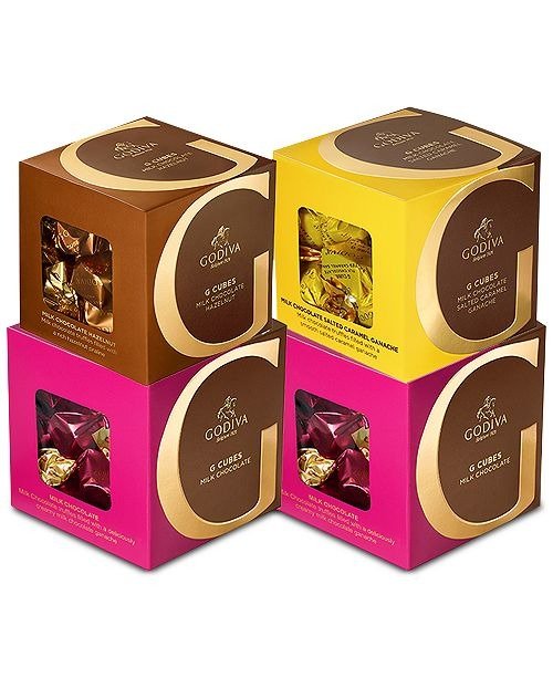 4-Pc. Milk Chocolate, Caramel & Hazelnut G Cube Set