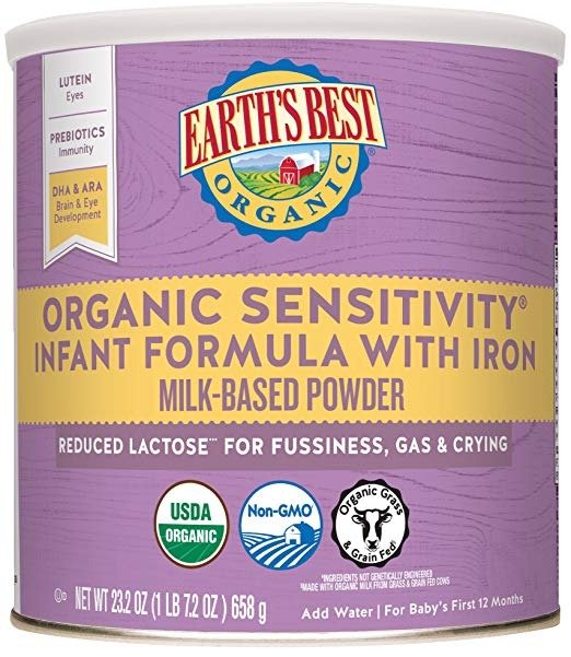 Organic Low Lactose Sensitivity Infant Formula with Iron, Omega-3 DHA & Omega-6 ARA, 23.2 Ounce
