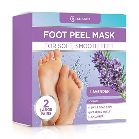 Foot Peel Mask - 2 Pack of Large Skin Exfoliating Foot Masks for Dry, Cracked Feet, Callus, Dead Skin Remover - Feet Peeling Mask for Soft Baby Feet, French Lavender Scent