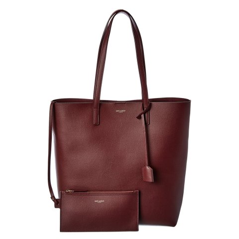 Saint LaurentMedium North/South Leather Shopper Tote