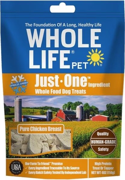 Whole Life Just One Ingredient Pure Chicken Breast Freeze-Dried Dog Treats