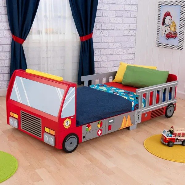消防车造型儿童床