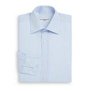 Yves Saint Laurent Regular-Fit Solid Cotton Dress Shirt 