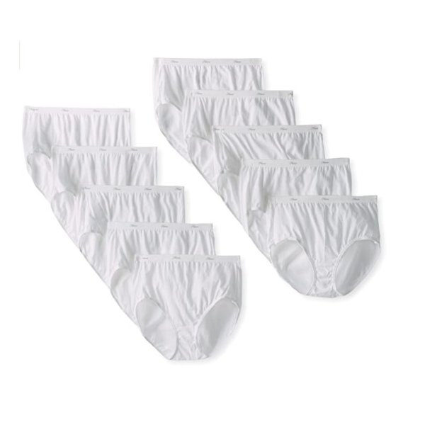 Hanes Women's Cotton Brief Underwear Multi-packs, Available in