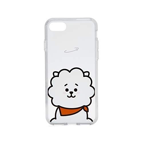 Official Merchandise by Line Friends - RJ Character Clear Case for iPhone 8 Plus/iPhone 7+, White