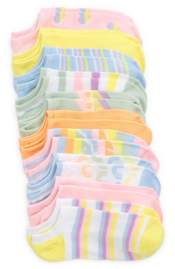 Kids' Assorted 10-Pack ANo-Show Socks