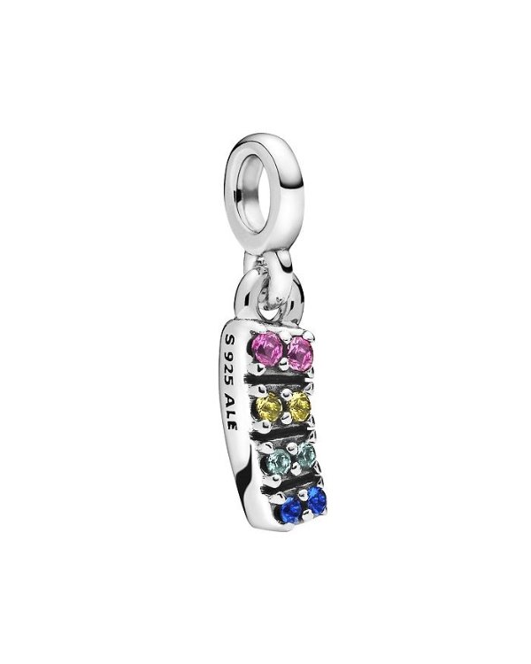 Sterling Silver & Cubic Zirconia My Pride Dangle Charm