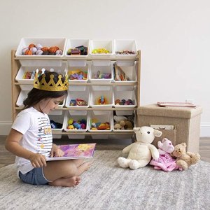 Amazon Tot Tutors Springfield Collection Supersized Wood Toy Storage Organizer