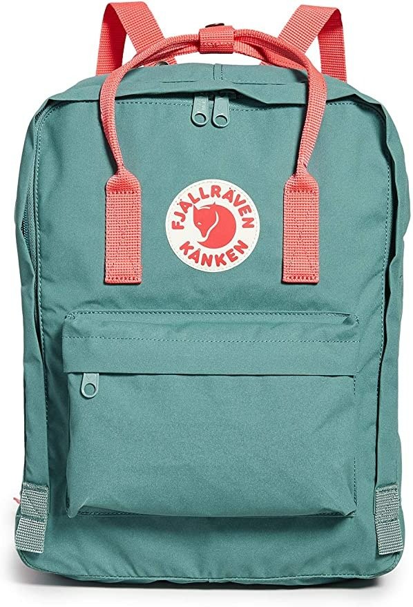 Amazon.com Women's Kanken Backack, Frost Green/Peach Pink, One Size 80.00
