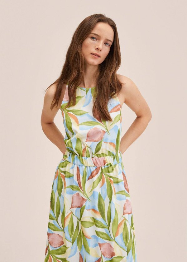 Floral print dress - Women | MANGO OUTLET USA
