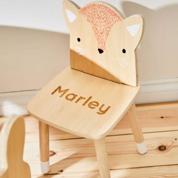 木制小狐狸儿童椅
