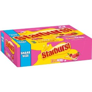 Starburst FaveREDs Fruit Chews Candy, 24 Single Packs, 2.07 ounce each