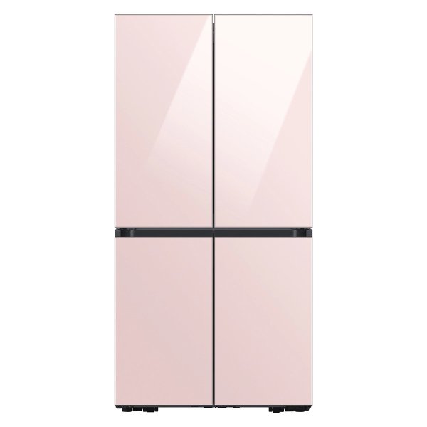 Bespoke 4-Door Flex&trade; Refrigerator (29 cu. ft.) in Pink Glass (2022) Refrigerators - BNDL-1664303176669 | Samsung US