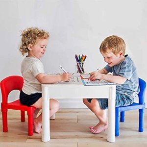 PlayBuild 儿童4合1积木桌+椅子套装