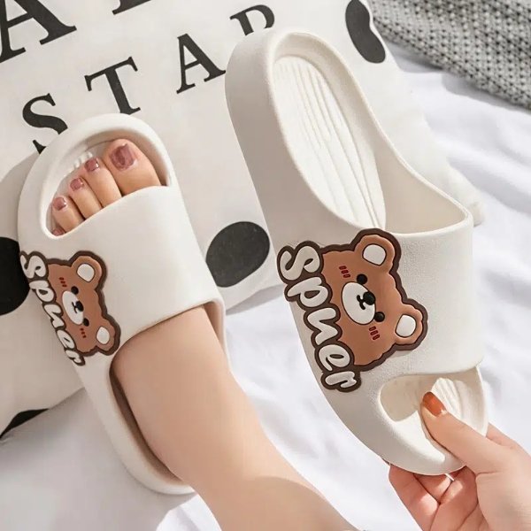 Temu Women's Soft Sole House Slippers, Anti-slip Cartoon Cute Home Slides,  Women's Indoor Shower Bathroom Shoes, High-quality & Affordable
