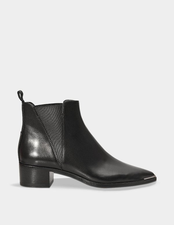 Jensen Ankle Boots in Black Calf Leather
