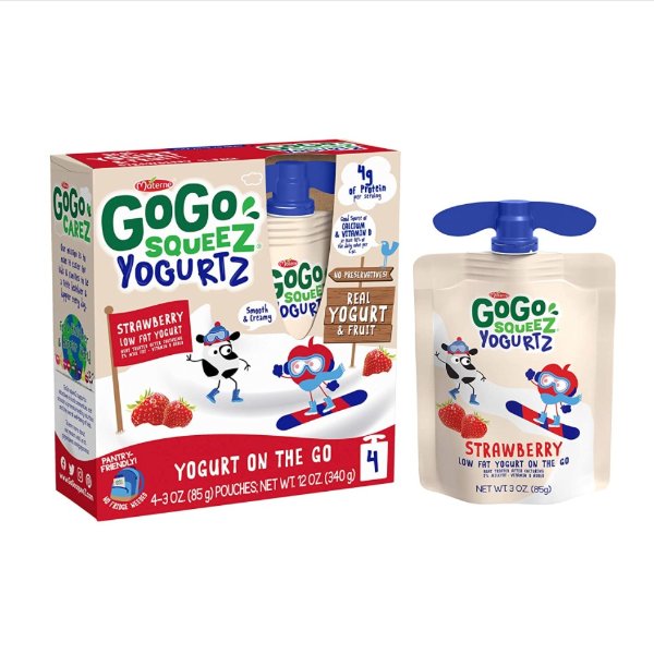 GoGo 低脂草莓口味酸奶 3oz 4瓶
