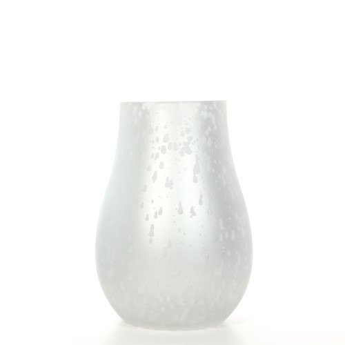Glass Vase, Frosted Silver