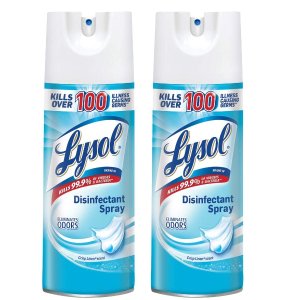 Lysol Disinfectant Spray, Crisp Linen, 25oz (2X12.5oz)