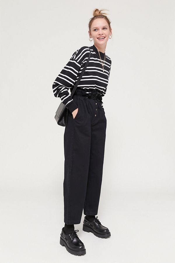 UO Terra High-Waisted Paperbag Pant