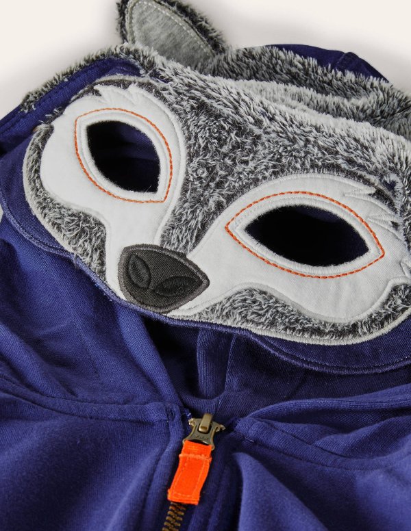 Fun Animal Hoodie - Moroccan Blue Wolf | Boden US