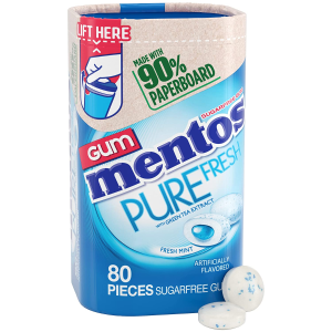 Mentos Pure Fresh Sugar-Free Chewing Gum with Xylitol 80 Piece