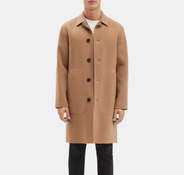 Double-Face Wool-Cashmere Caban Coat | Theory Outlet