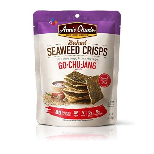 Baked Seaweed Crisps, Gochujang Flavor, 1.27-ounce (10-Pack), Thin & Crispy Chips
