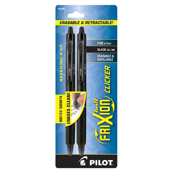 Frixion Clicker Erasable Gel Ink Pens Black Ink