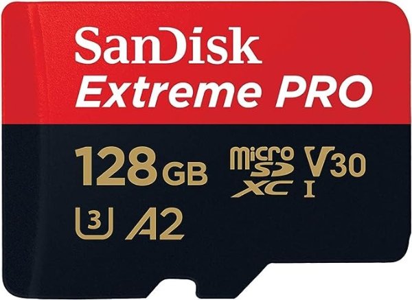 128GB Extreme PRO microSD卡+SD卡套