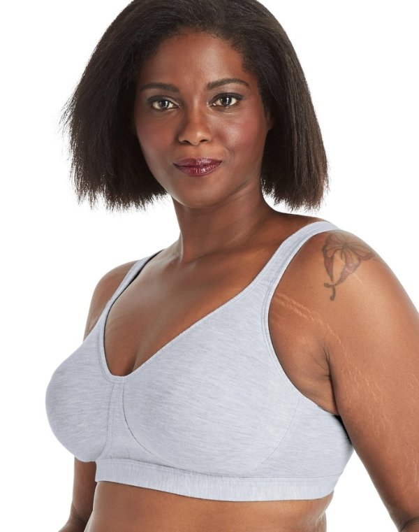 18 Hour Ultimate Lift Wireless Stretch Cotton Full-Coverage T-Shirt Bra with Moisture-Wicking