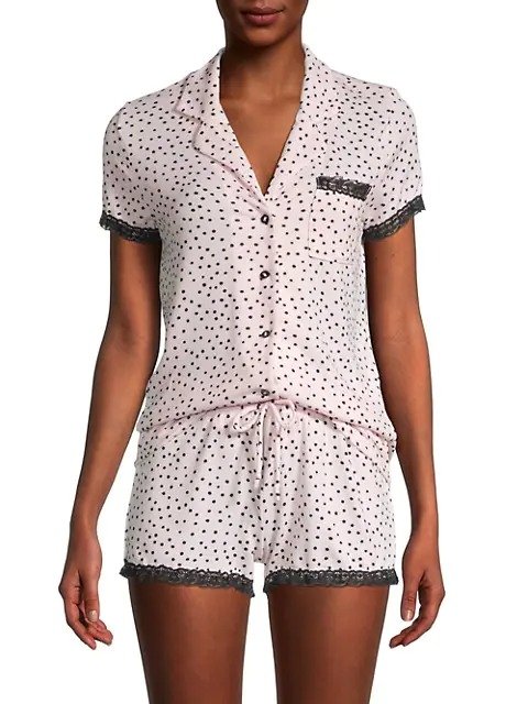 2-Piece Polka Dot Shirt & Shorts Set
