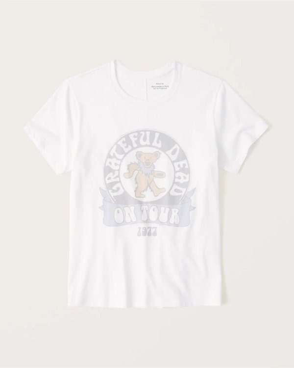 Women's Grateful Dead 90s-Inspired Relaxed Band Tee | Women's Up to 30% Off Select Styles | Abercrombie.com