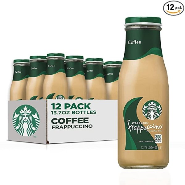 Frappuccino Coffee Drink, Coffee, 13.7oz Bottles (Pack of 12)